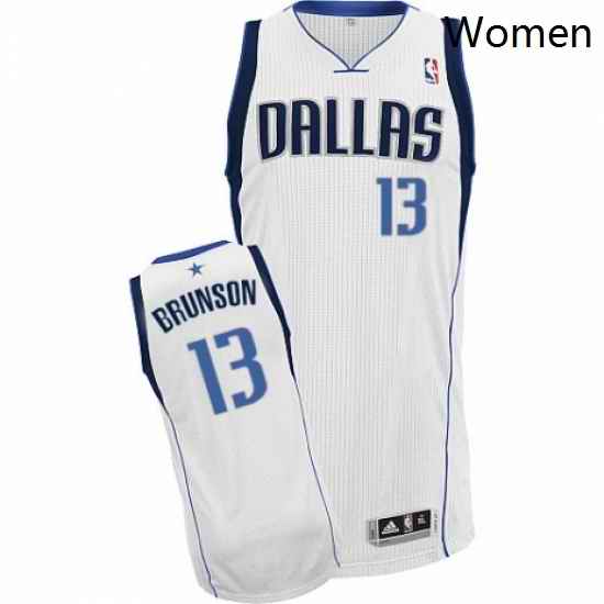 Womens Nike Dallas Mavericks 13 Jalen Brunson Authentic White Home NBA Jersey Association Edition